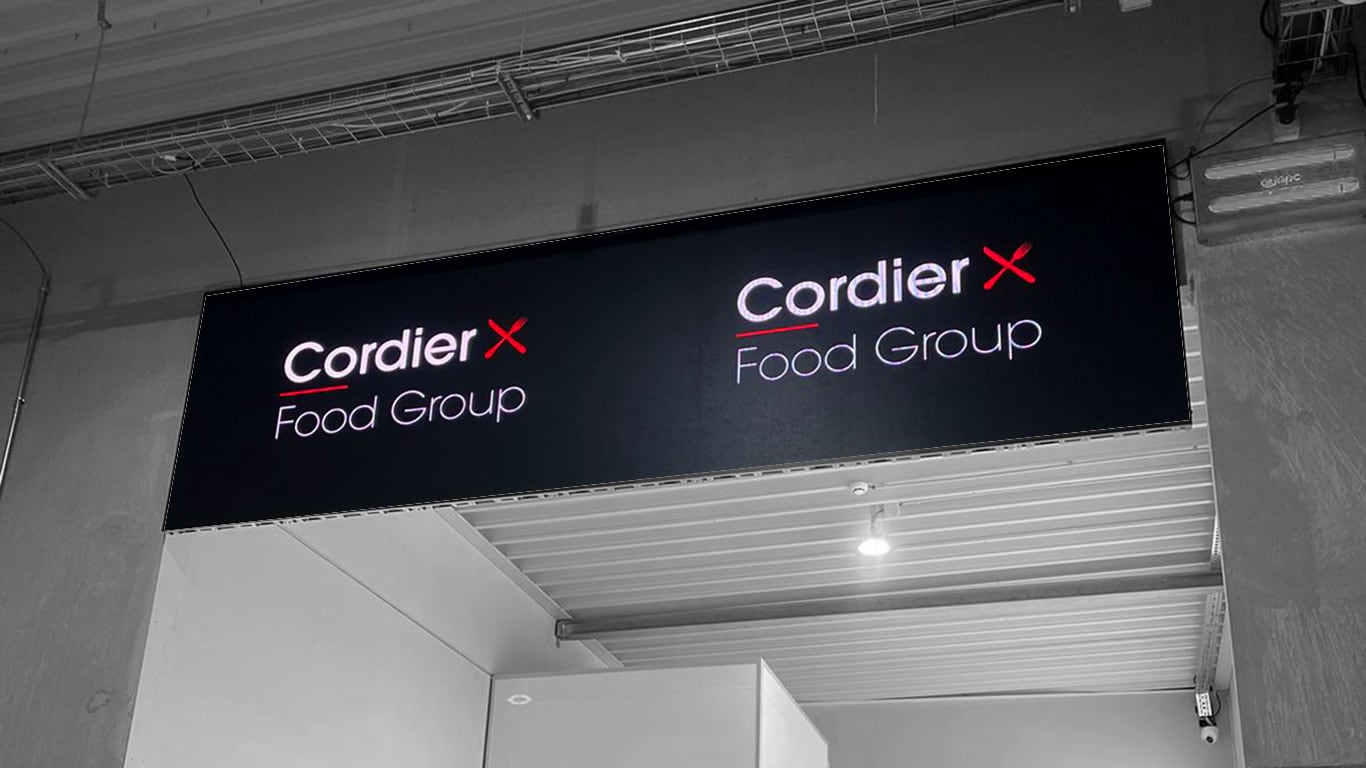 a sign above a door
