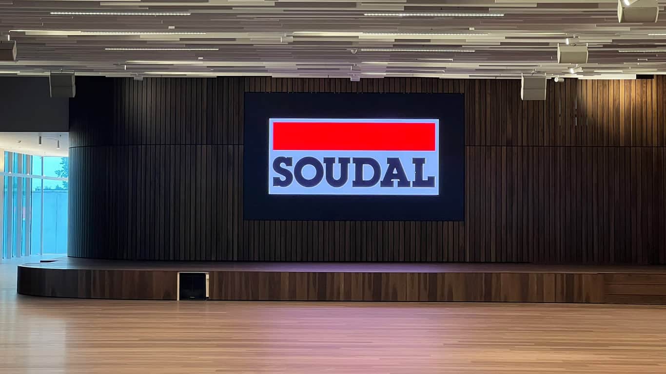 a screen on a wall