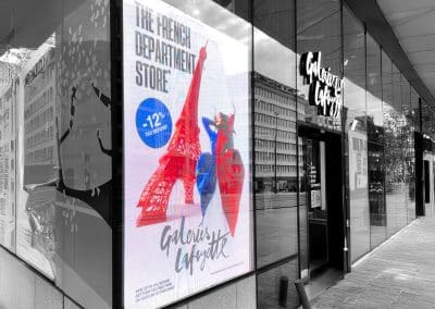 Galeries Lafayette Luxembourg – Ecran LED en vitrine