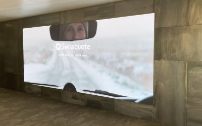 HTV fabrique deux écrans LED géants P1.9 pour les nouveaux bureaux de Swissquote Europe au Luxembourg